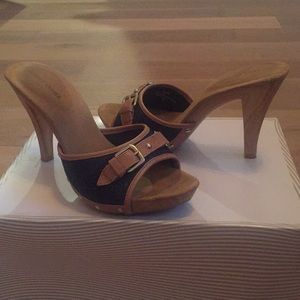 Used Denim Audrey Brooke sandals. Size 8